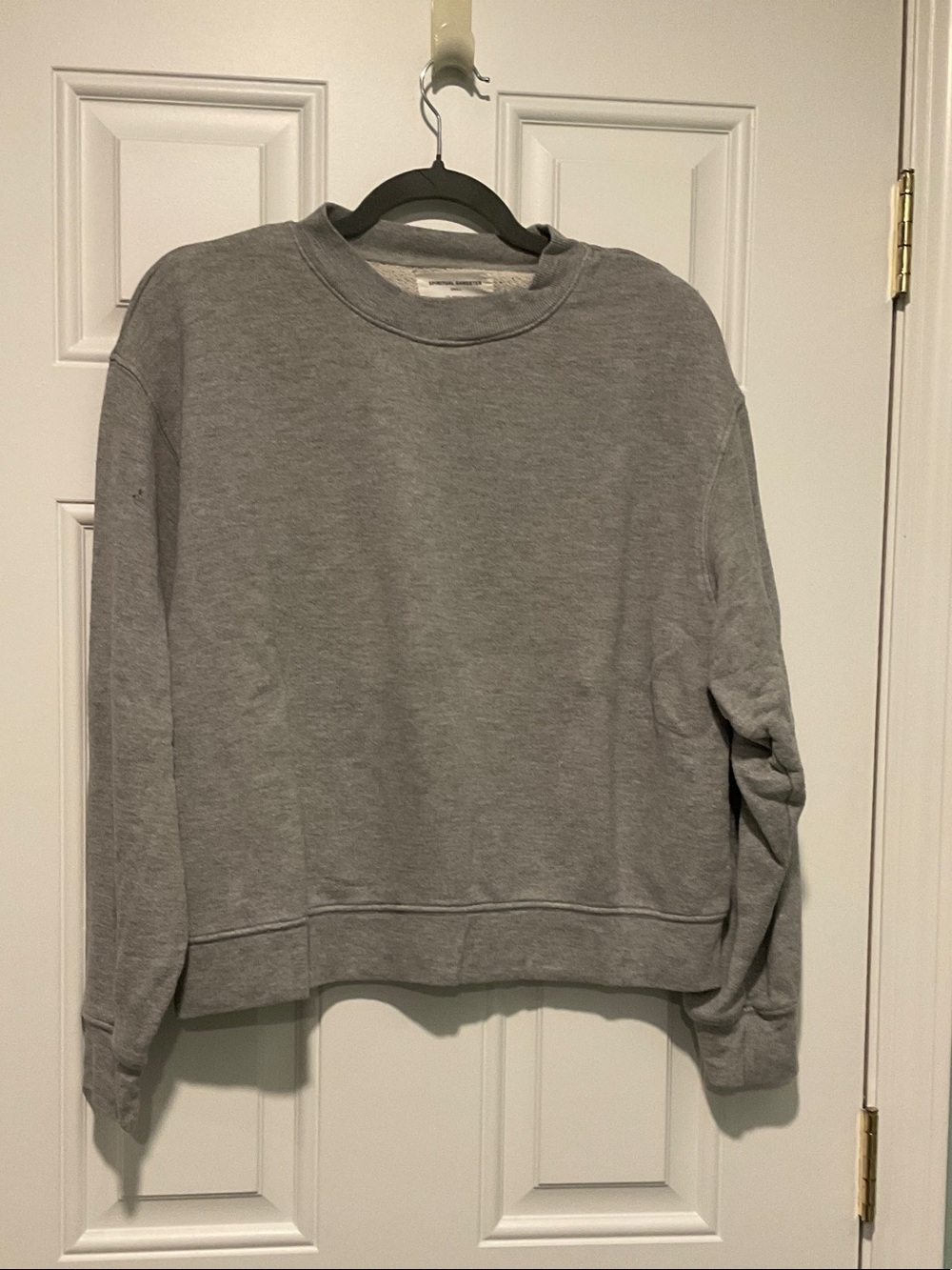 Spiritual Gangster Light Heather Gray Crewneck Sweatshirt